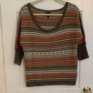 Splendid Multicolor Striped Scoop Neck Sweater